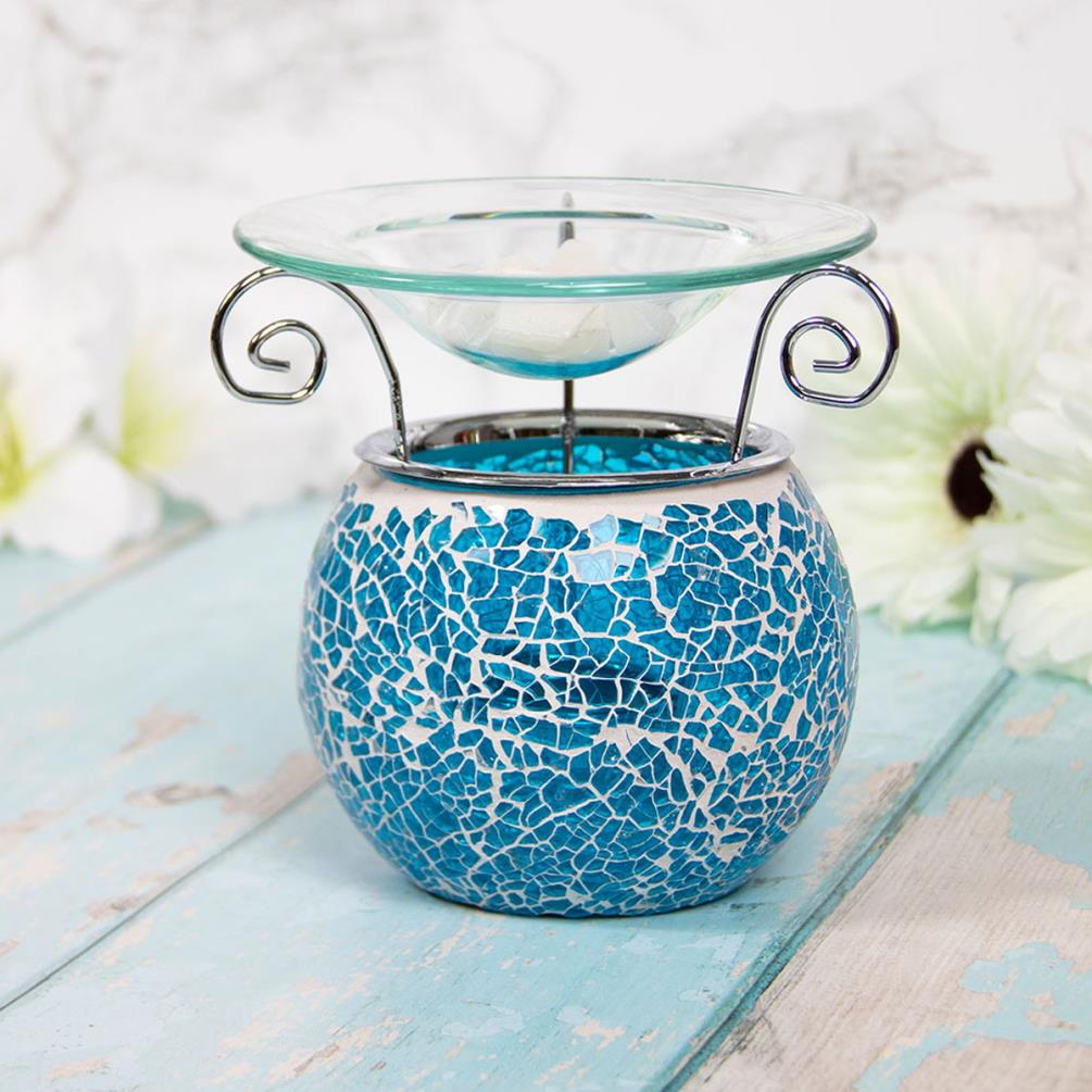 Desire Teal Crackle Mosaic Wax Melt Warmer Extra Image 1